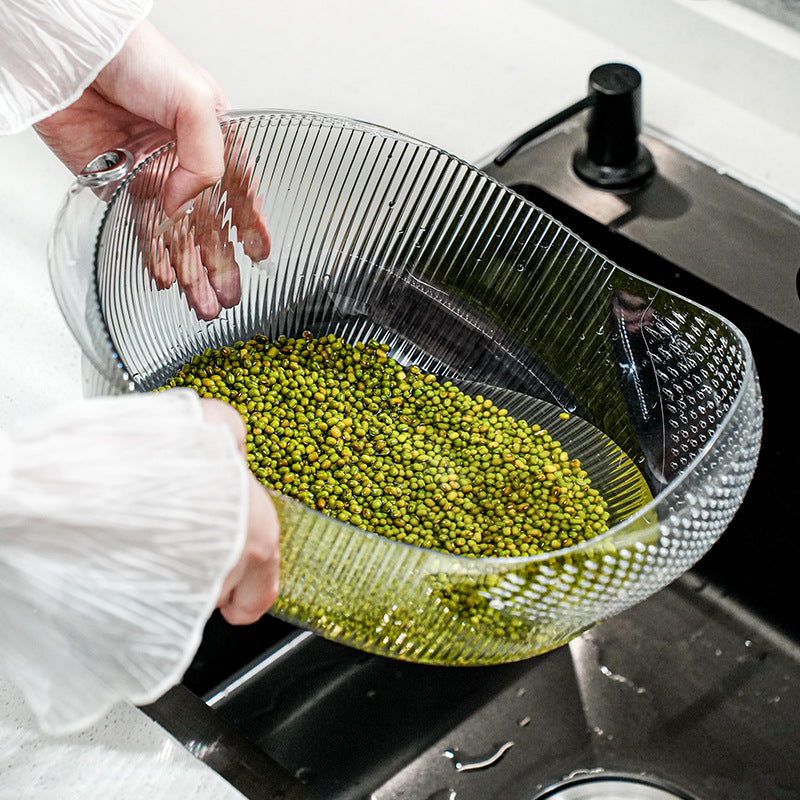 Household washing basket basin plastic drain basket wash fruit basin rice basket storage basket - V.I.P Digital Presence