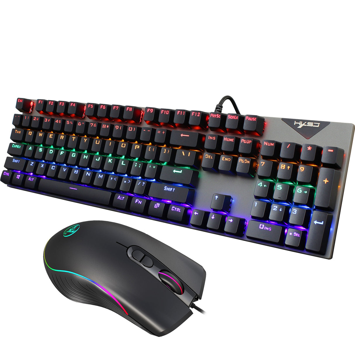 Suspended keycaps with real mechanical feel illuminated RGB keyboard and mouse game 104 keyboard and mouse wired set - V.I.P Digital Presence