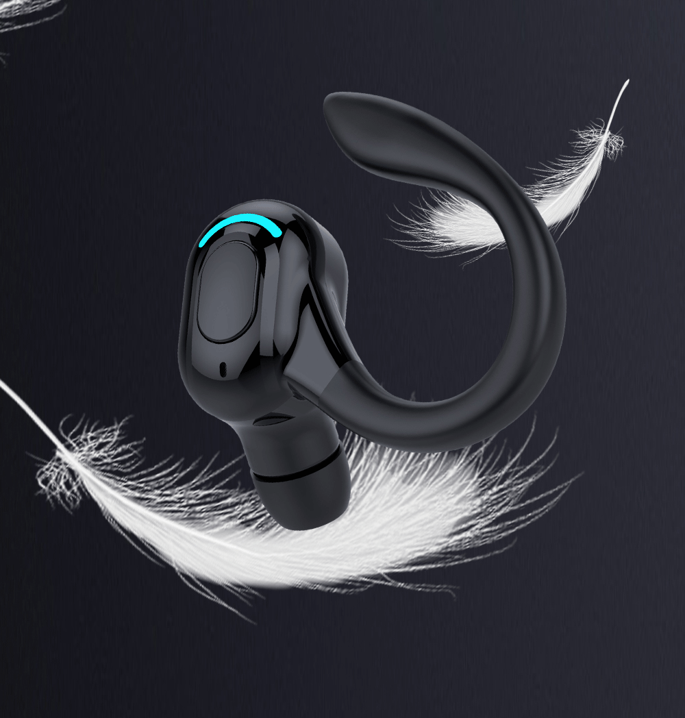 Ear hanging Bluetooth earphones Business single ear earphones Waterproof sports high endurance noise reduction - V.I.P Digital Presence