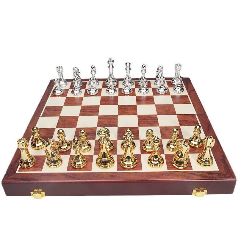 High end international chess set folding chessboard gift chess pieces children's chess pieces Western chess