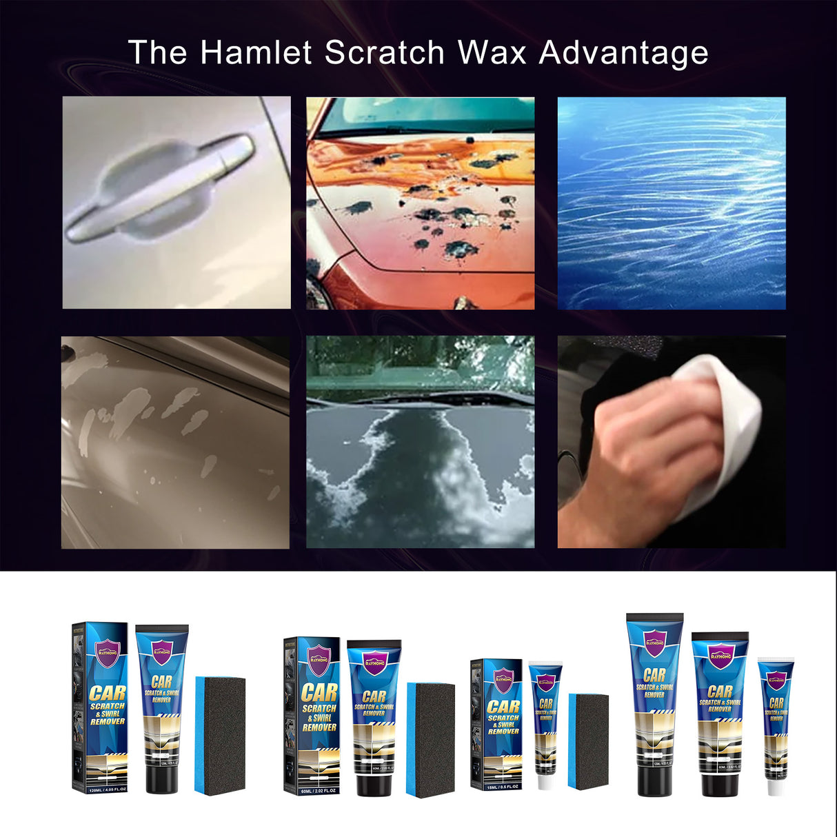 Car Scratch Repair Cream, Car Maintenance Refurbishment Paint Scratches Scratches Polishing Paint Repair Paste - V.I.P Digital Presence