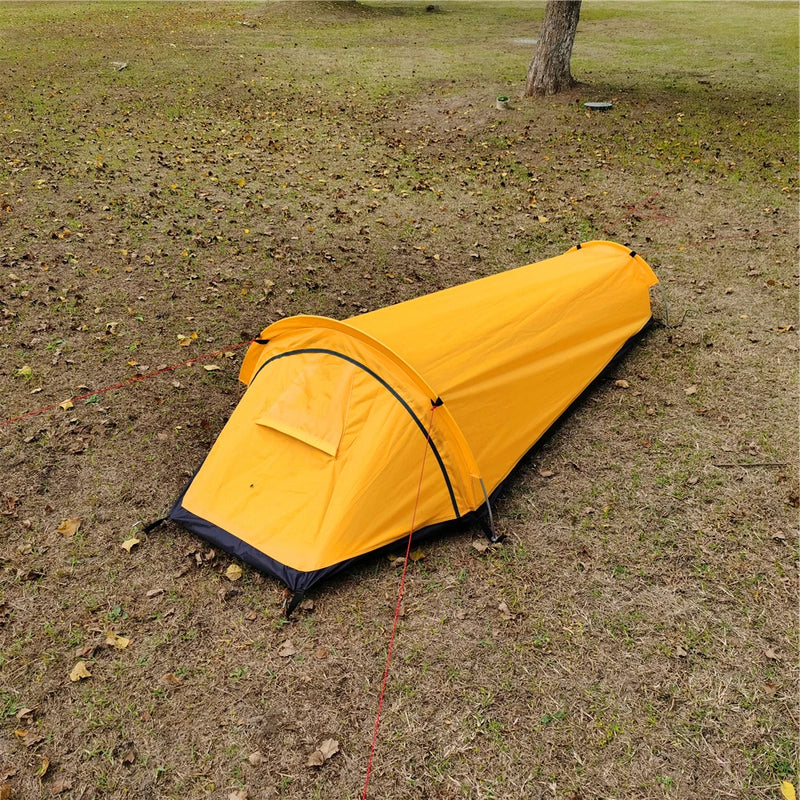 Camping Single Person Tent Ultralight Compact Outdoor Sleeping Bag Tent Larger Space Waterproof Backpacking Tent Cover Hiking - V.I.P Digital Presence