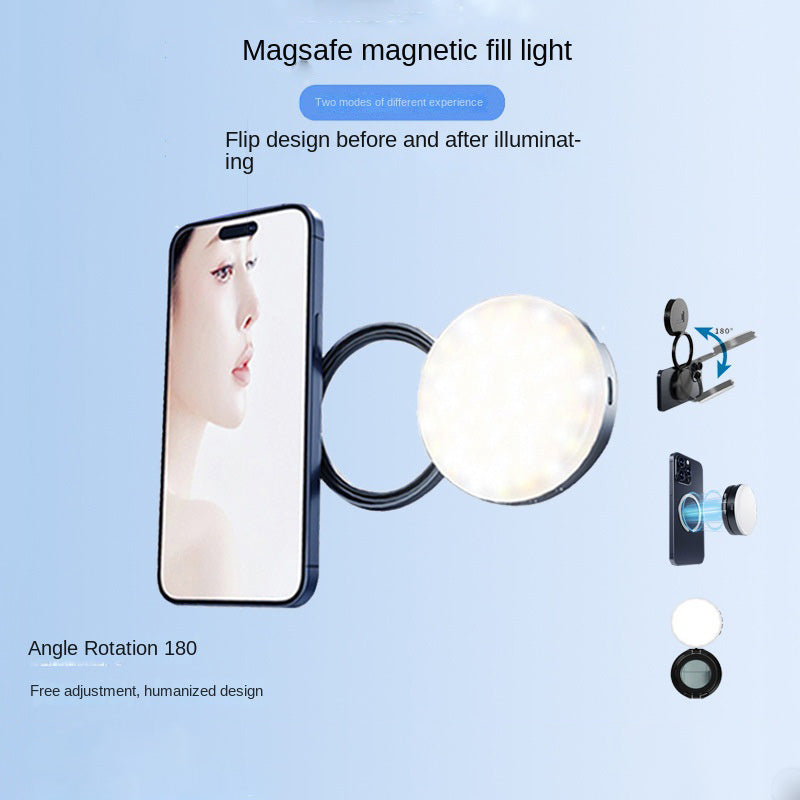 New YSH-126 LED Magnetic Phone Fill Light Photography Lamp Desktop Video Conference Live Pocket Light Mirror - V.I.P Digital Presence