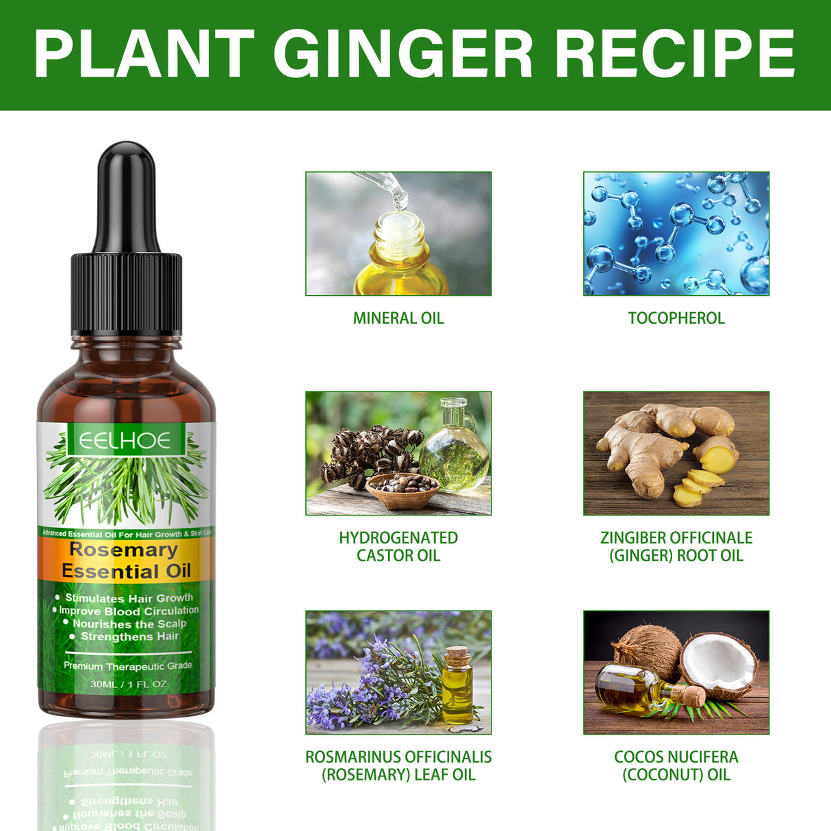 Rosemary Hair Essential Oil Gentle Scalp Care Soft Shine Natural Fluffy Hair Essential Oil - V.I.P Digital Presence