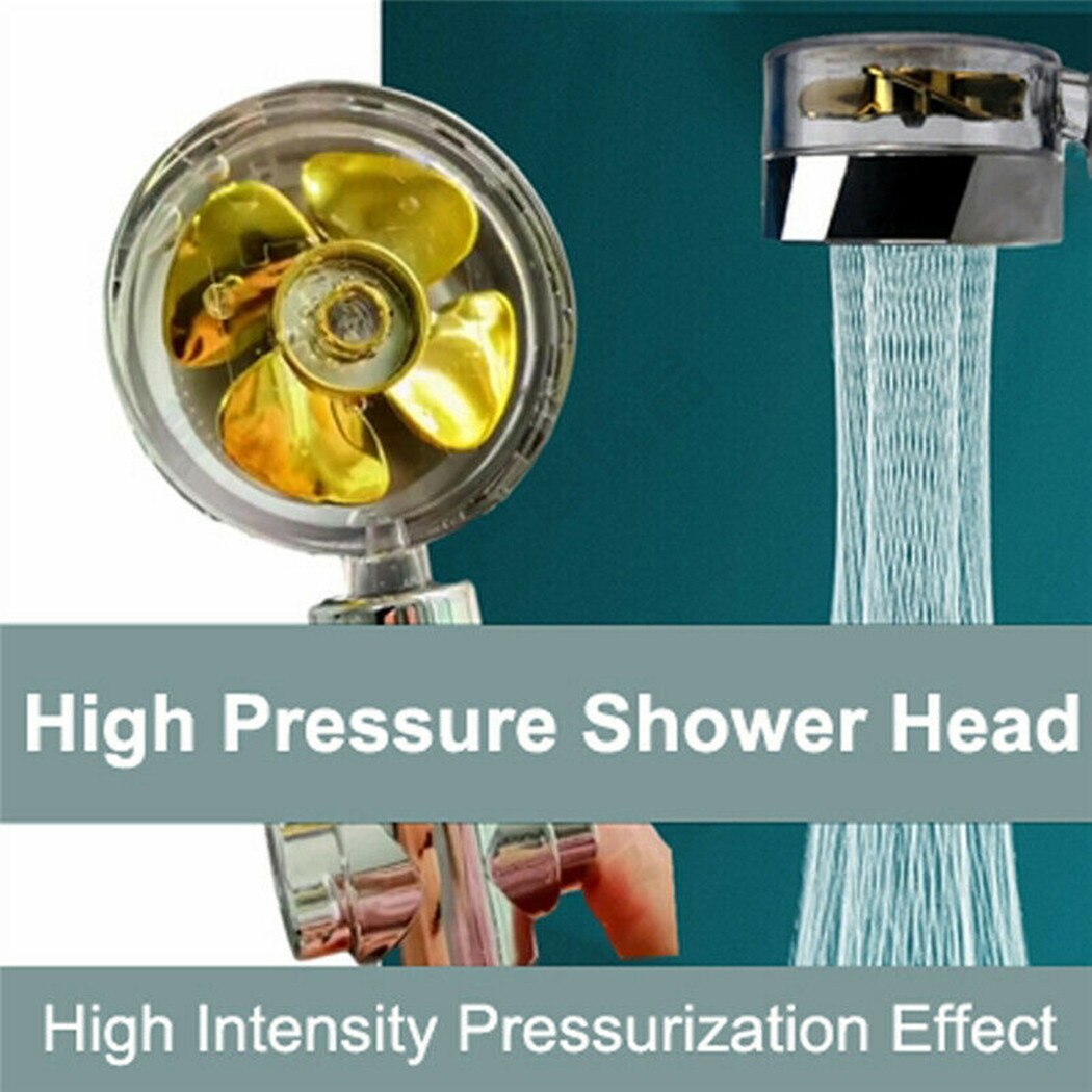 Onder Druk Douchekop Shower Nozzle Water-saving Flow 360 Rotating High-pressure Nozzle With Small Fan - V.I.P Digital Presence