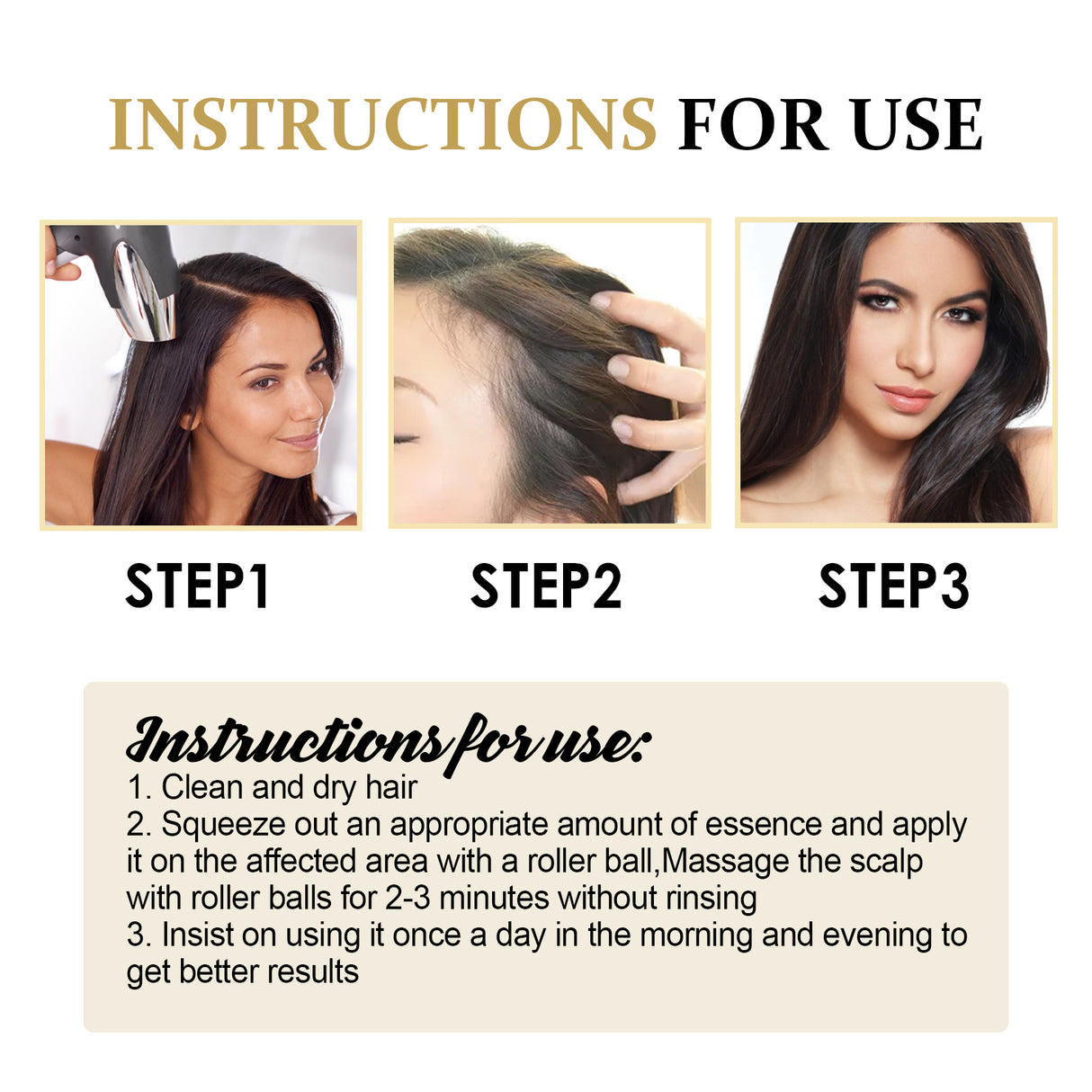 Hair Boost Darken Strengthen Essence, Scalp Massage Moisturizing Hair Roots Thick Smooth Hair Care Ball - V.I.P Digital Presence