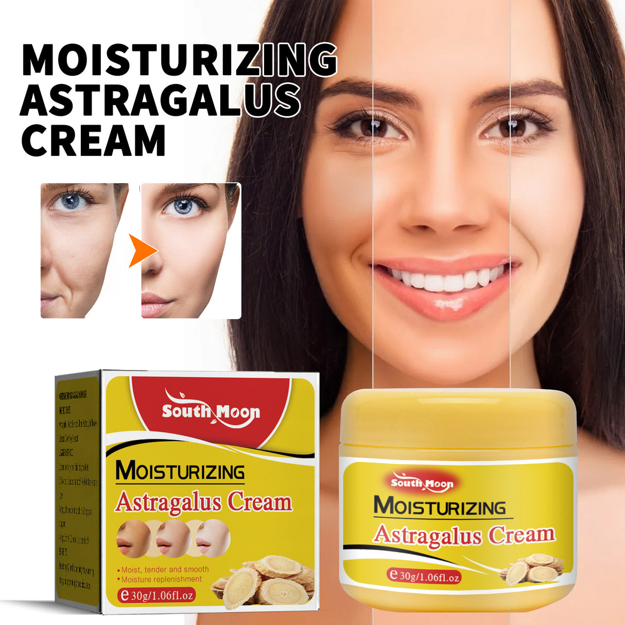 Moisturizing Astragalus Cream Lightens Dark Spots, Moisturizes, Brightens, Moisturizes, And Brightens Skin