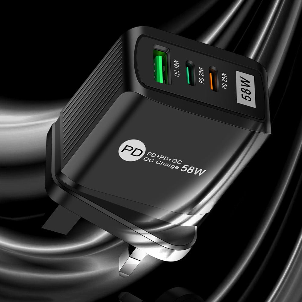 Luminous 58W dual fast charging 2PD+QC3.0 USB fast charging mobile phone charger - V.I.P Digital Presence