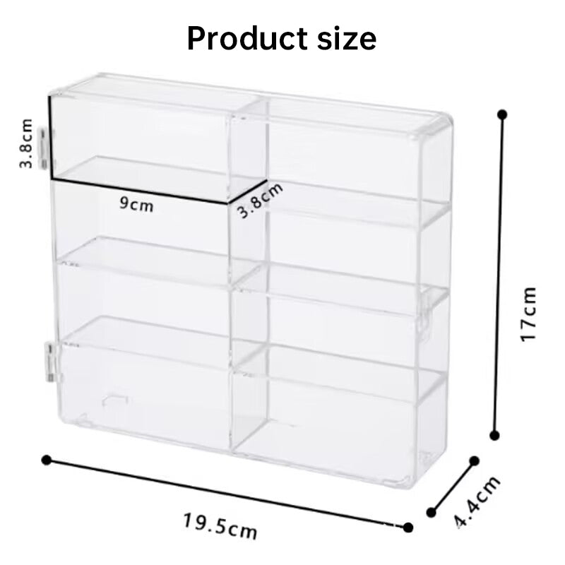 1:64 Acrylic Car Display Box – 8-grid, dustproof, stackable, transparent. Fits Hot Wheels. - V.I.P Digital Presence