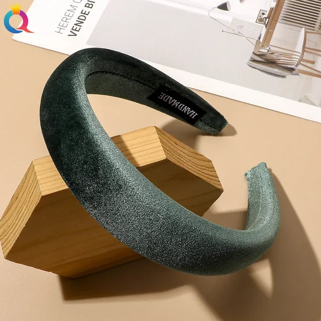 New Bright Velvet Wide Edge Sponge Head Hoop - V.I.P Digital Presence