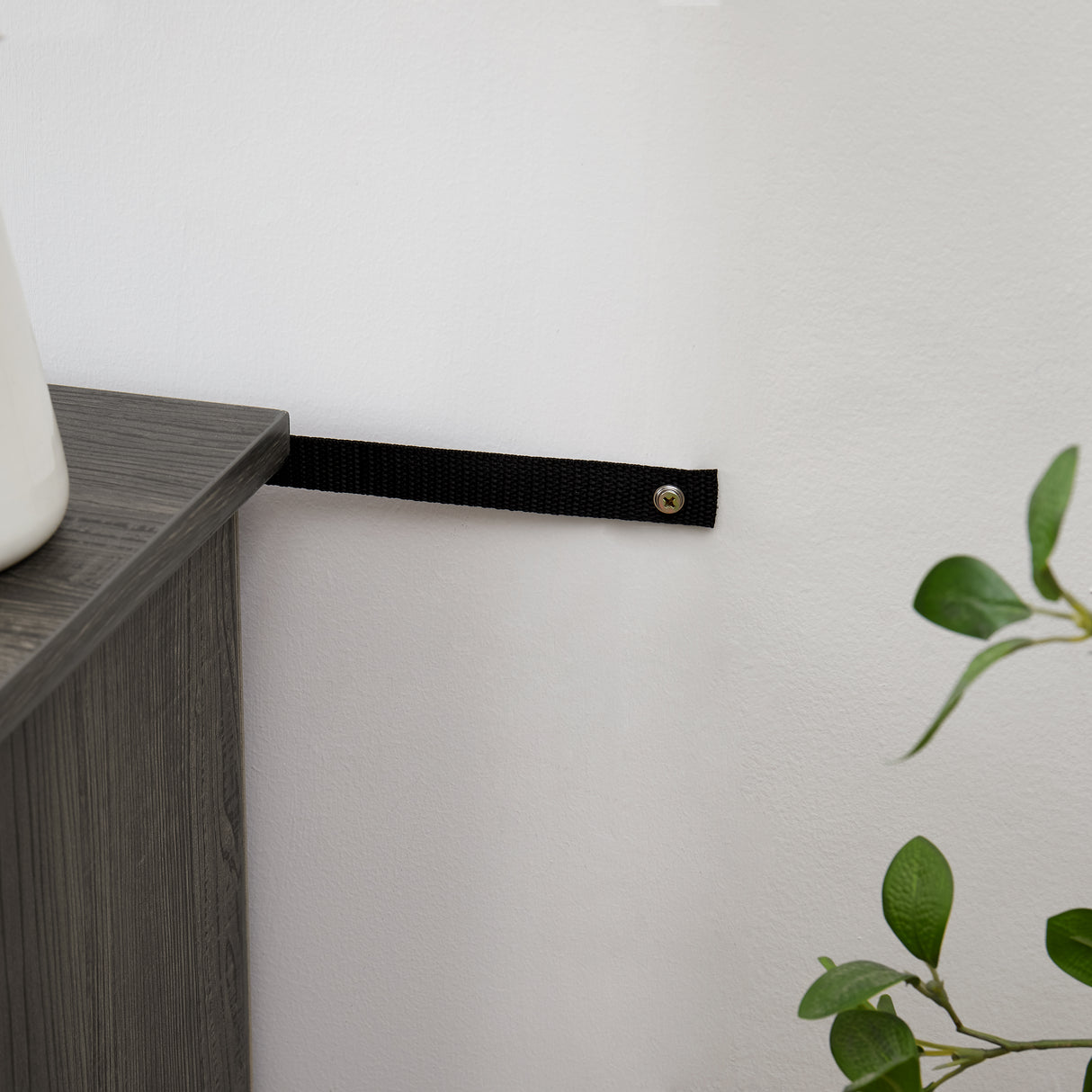 Mantel Stone modern entertainment console, manually stacked stone surrounds open storage space, gray - V.I.P Digital Presence