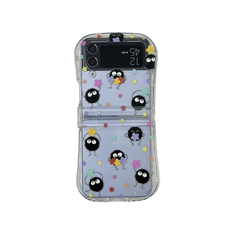 Cute Coal Ball Slim Waist Foldable Phone Case for Samsung Galaxy Z Flip 4/5/6/7 - V.I.P Digital Presence