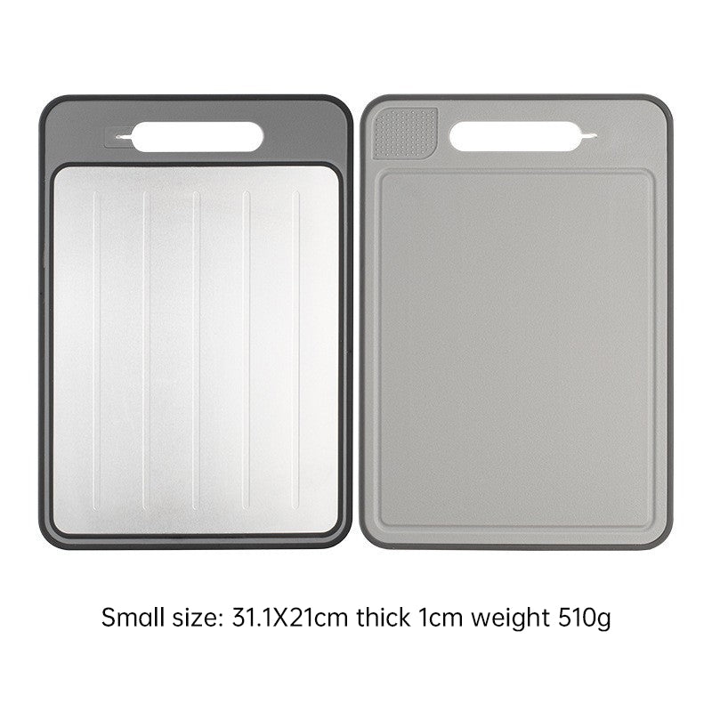 Double Sided Quick Thawing Cutting Board, Aluminum Alloy Spray Cutting Board, Household Cutting Board with Sharpener - V.I.P Digital Presence