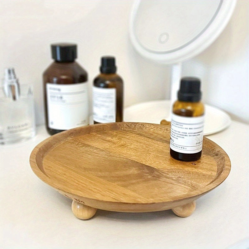 Acacia wooden fruit tray cake plate decoration Dim sum kitchen plate - V.I.P Digital Presence