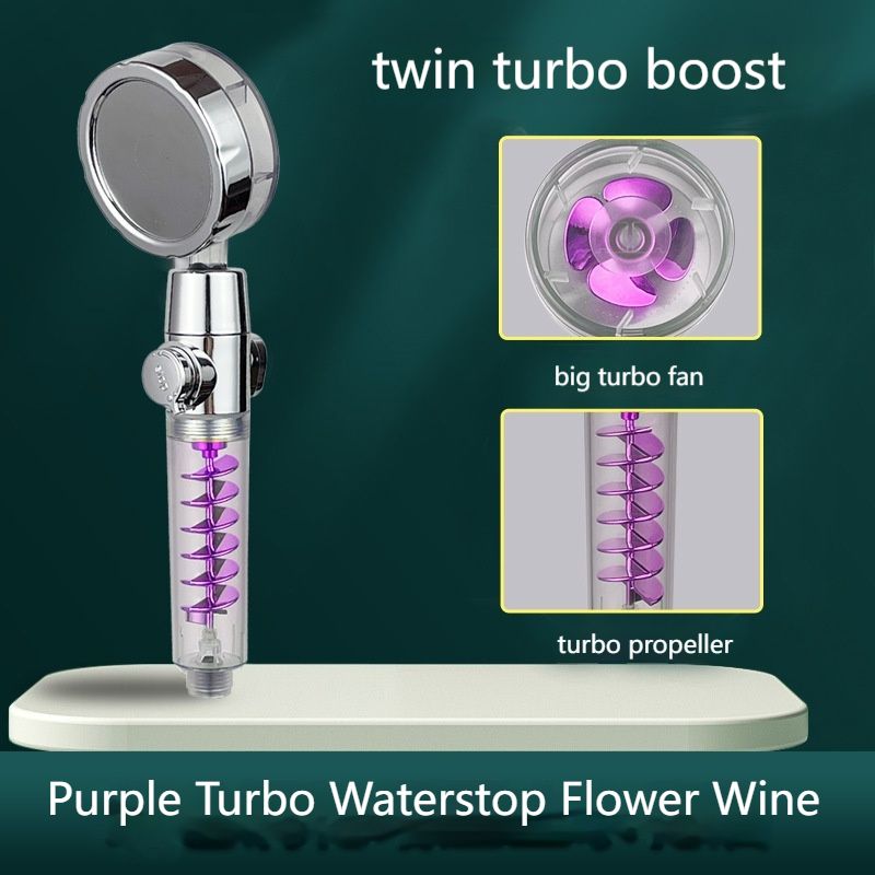 Supercharged Shower Water Purification Filtration Bathroom Shower Head Hand Held Shower Shower Head Double Large Turbo Cyclone - V.I.P Digital Presence