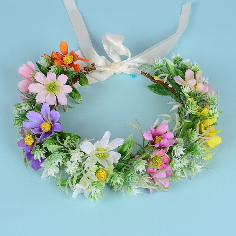 Hawaiian Seaside Tourist Holiday Wreath Headwear EuAmerican Fairy Girl Headwear Wreath - V.I.P Digital Presence