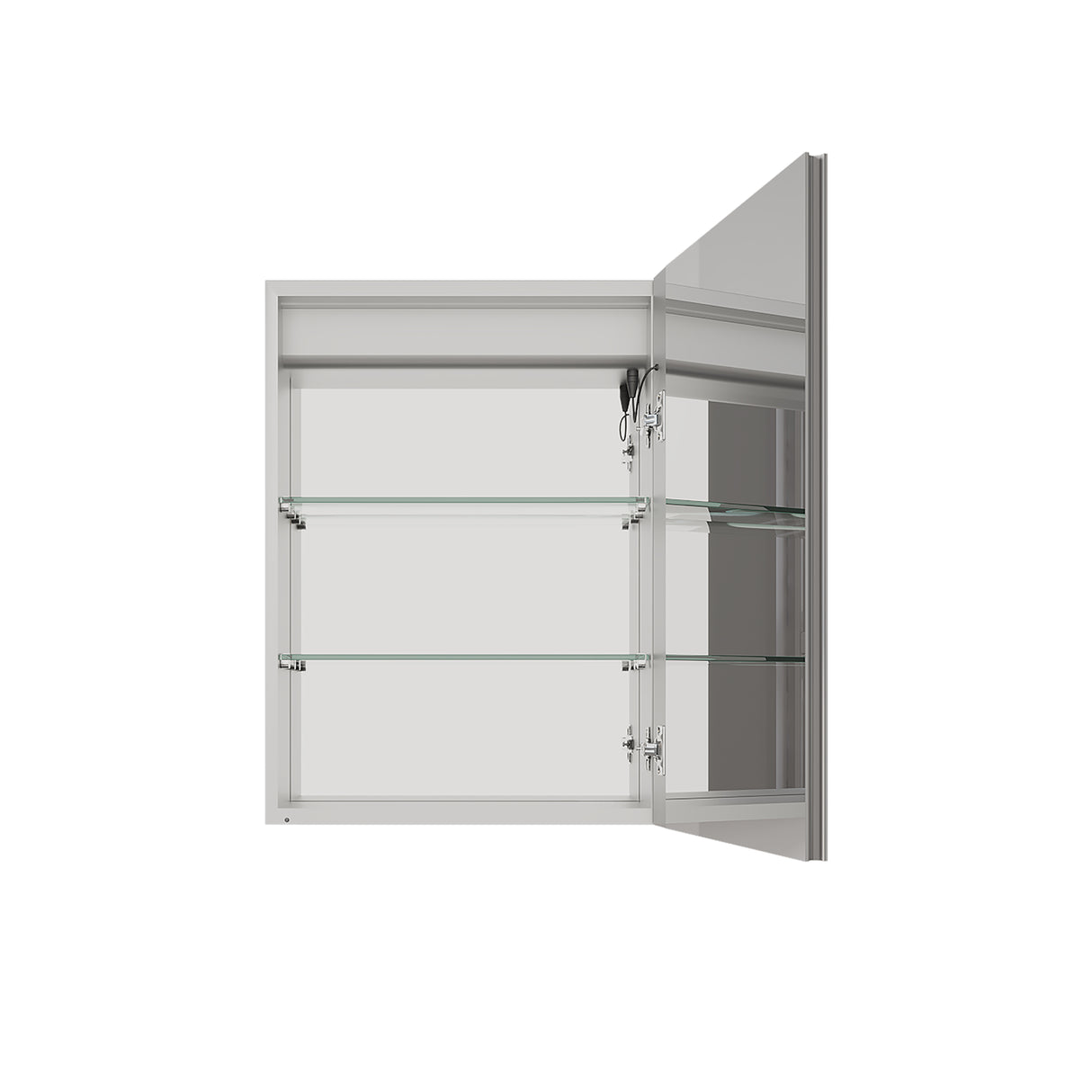 26x20 inch Bathroom Medicine Cabinet with LED Mirror, Anti-Fog, Waterproof3000K~6000K Single Door Lighted Bathroom Cabinet with Touch SwichDimmable Recessed or Surface Mount (Right Door) - V.I.P Digital Presence