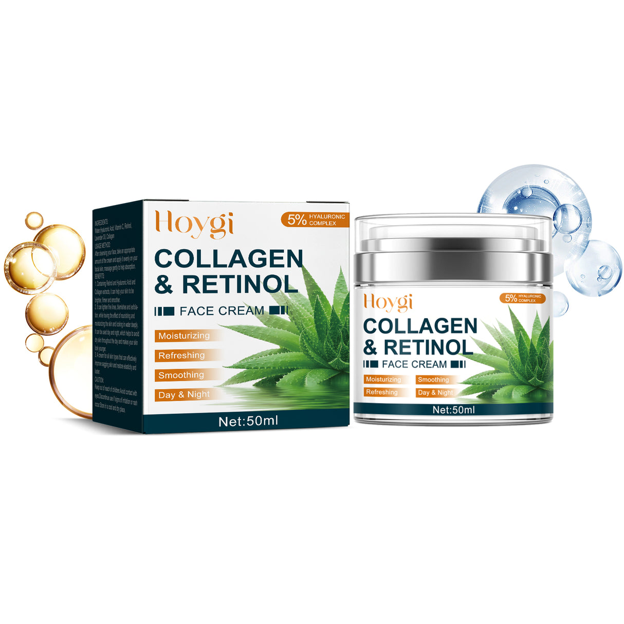 Collagen Retinol Facial Moisturizer Reduces Fine Lines, Hydrates, Anti-Wrinkle, Firming And Firming Skin