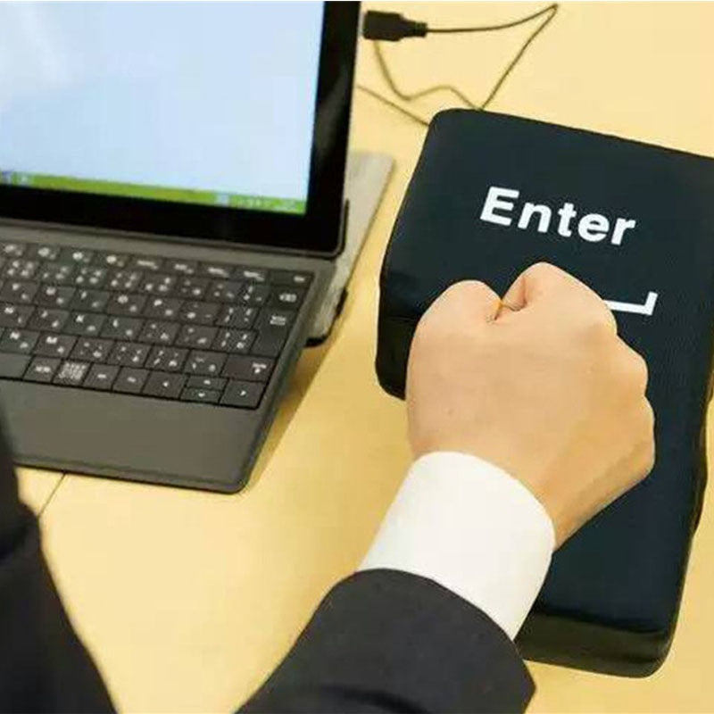 Office Computer Jumbo USB Big Enter Key Pillow USB Gadgets Desktop Nap Pillow Anti-Stress Hand Tool for Laptop Novelty Gift - V.I.P Digital Presence