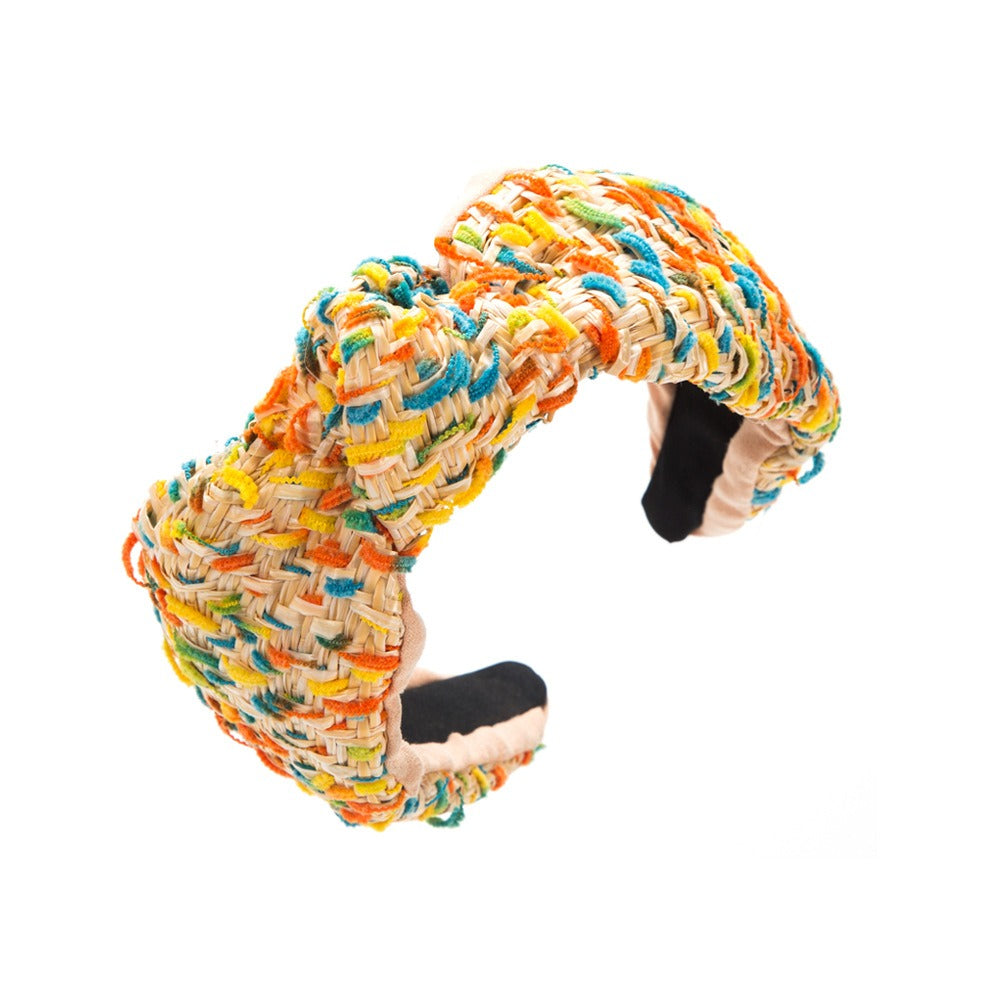 Weaving candy colored flower headband with simple knotting and wide edge headband - V.I.P Digital Presence