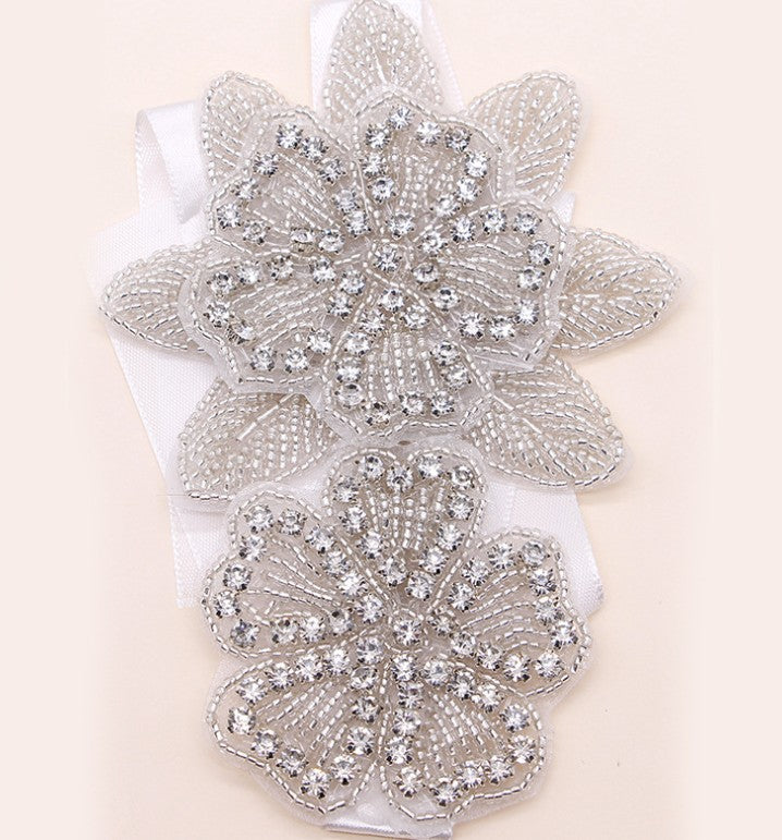 Sweet princess bridal headgear handmade crystal inlaid rhinestone flower cloth headband hair ornament - V.I.P Digital Presence