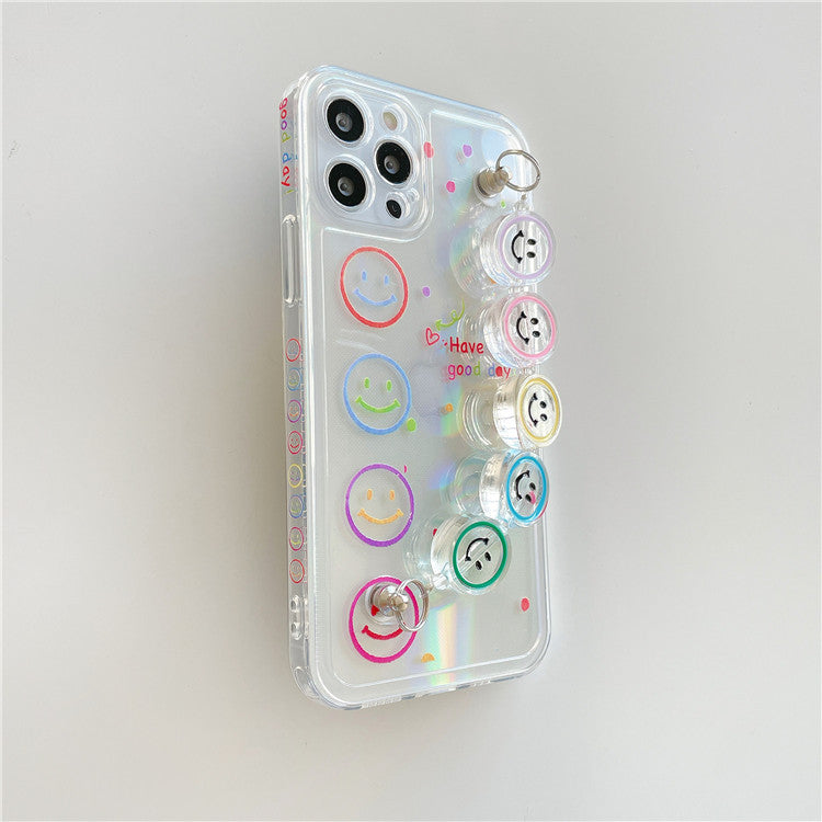 Creative Bracelet Transparent Smiley Face Suitable For iPhone 12promax Apple 11 Mobile Phone Case X/13