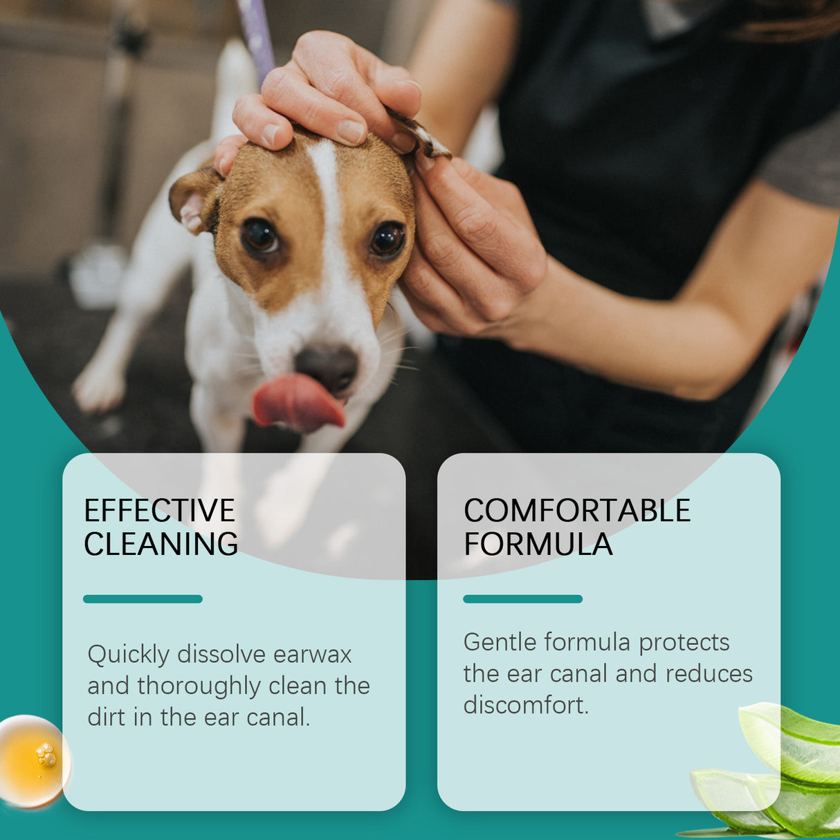 Pet Ear Wash Relieves Ear Discomfort For Cats And Dogs Clean, Decontaminate, Moisturize, Soothe And Nourish - V.I.P Digital Presence