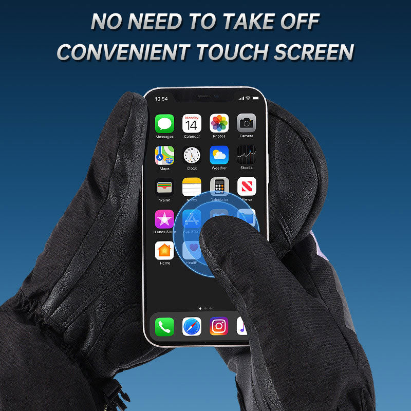 Winter warm ski gloves waterproof outdoor plush thickened windproof touch screen veneer gloves - V.I.P Digital Presence