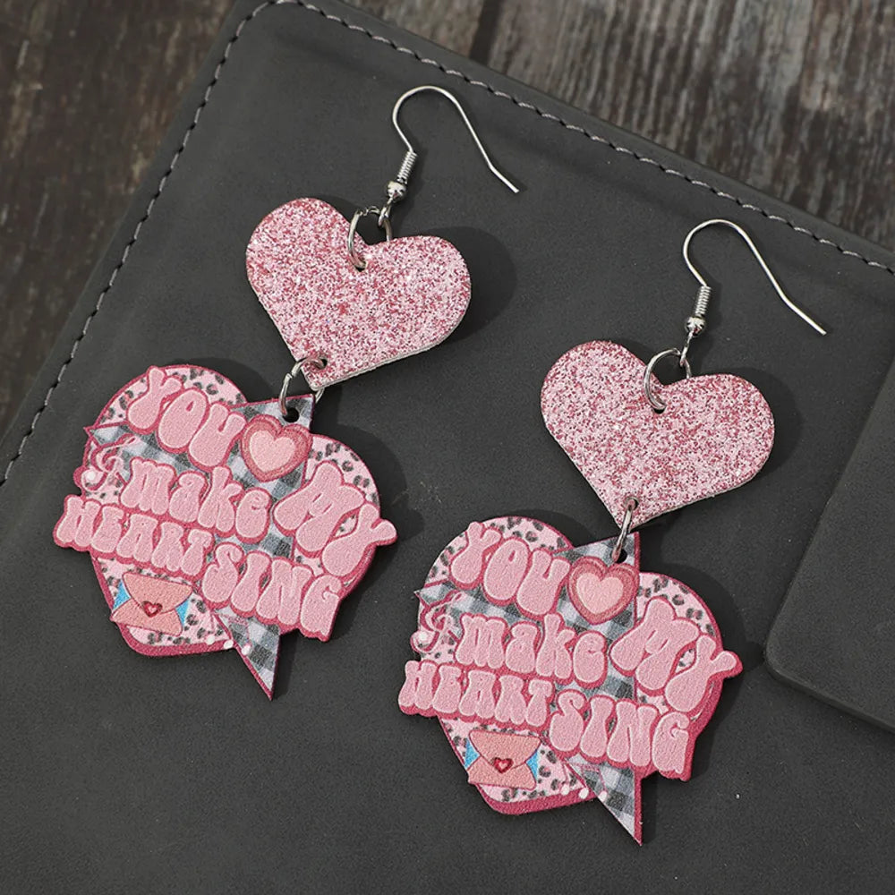 Heart Shape Wooden Earrings - V.I.P Digital Presence