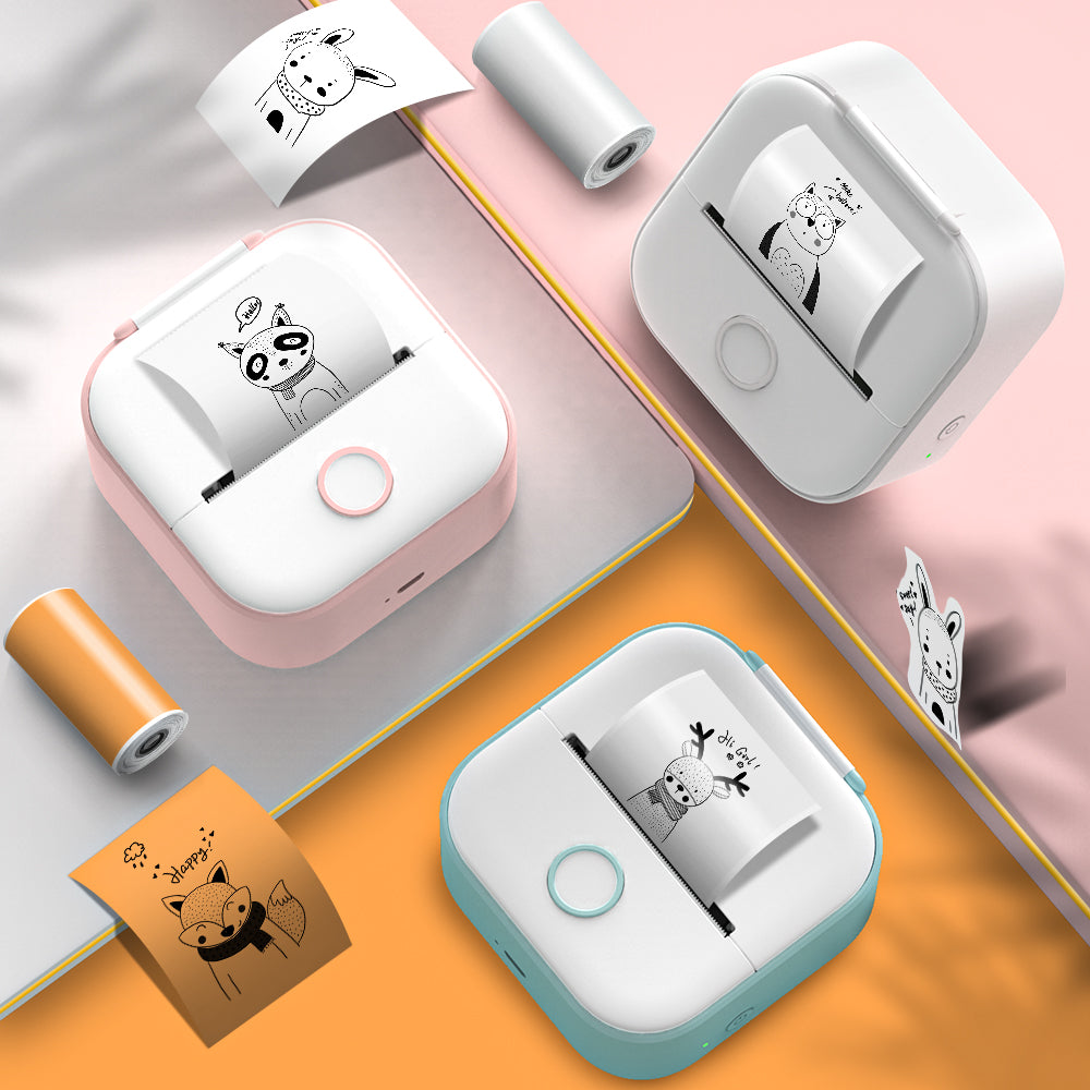 Phomemo Portable Mini Thermal Printer T02 Mini Pocket Label Printer DIY Self-adhesive Sticker Label Machine Various Label Paper - V.I.P Digital Presence