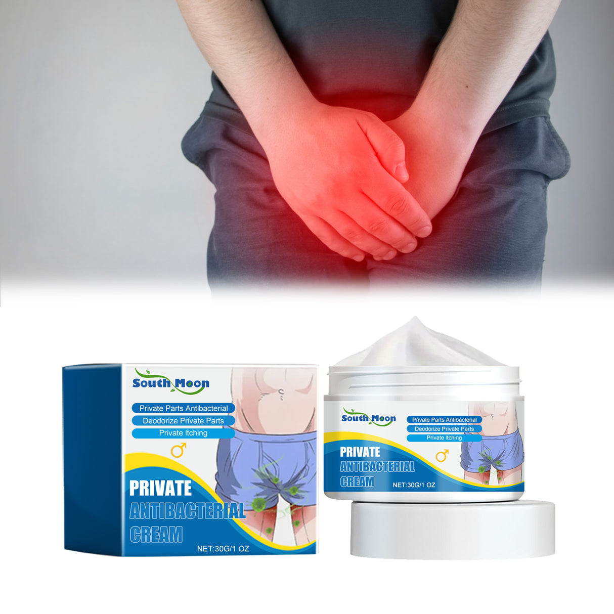 Men's Anti-Itch Cream, Moisturizing Skin, Deodorizing Odor And Relieving Skin Itching And Pain Care Cream - V.I.P Digital Presence