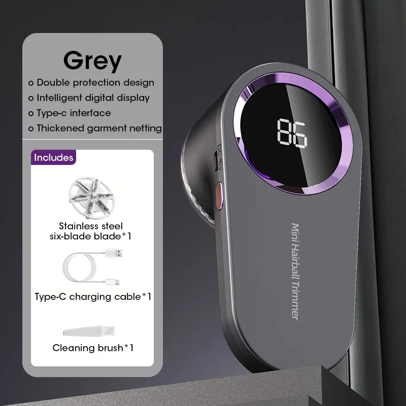 Electric Hairball Trimmer LED Digital Display Fabric Lint Remover USB Charging Portable Professional Lint Remover Household - V.I.P Digital Presence