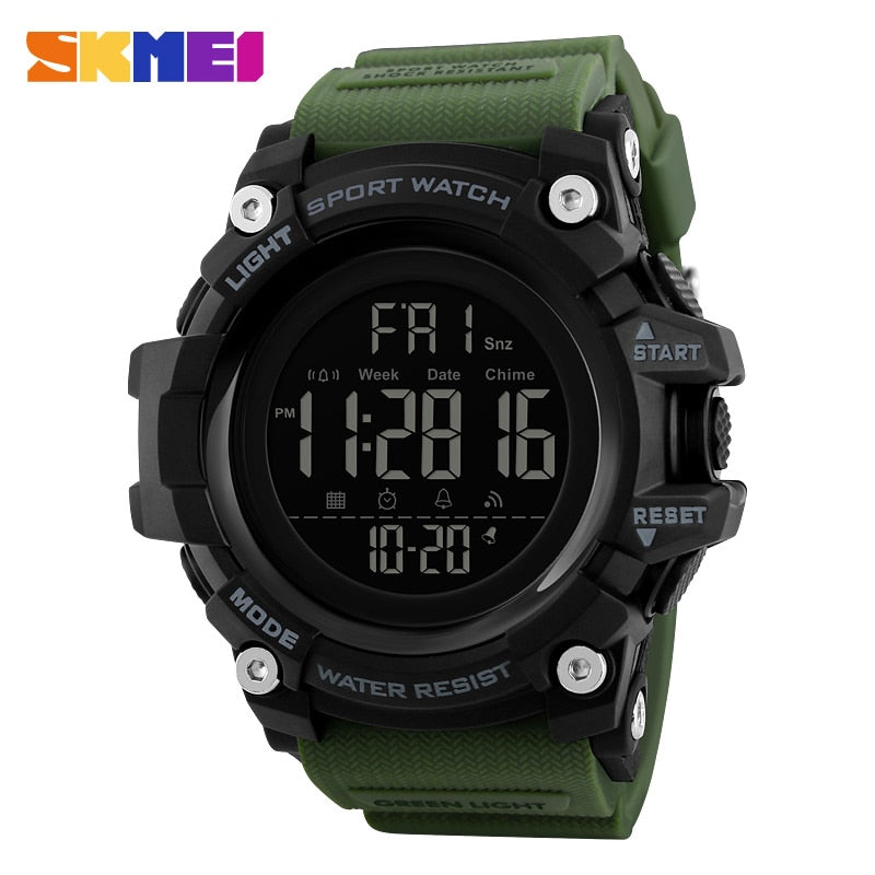 SKMEI 1384 Countdown Stopwatch Sport Watch Mens Watches Top Brand Luxury Men Wrist Watch Waterproof LED Electronic Digital Male Watch - V.I.P Digital Presence