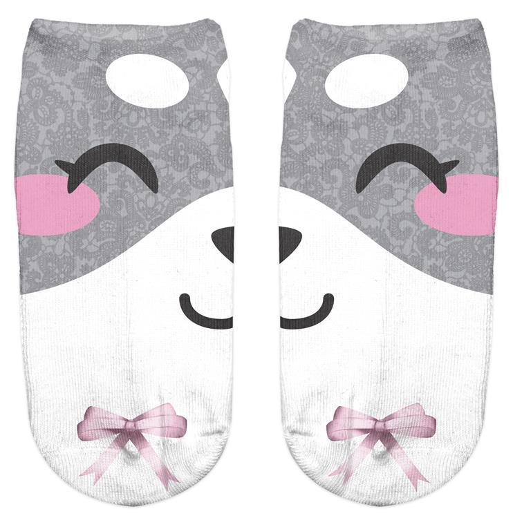 Thin 3D Digital Animal Printed Women's Socks Shallow Socks Adult Invisible Socks - V.I.P Digital Presence