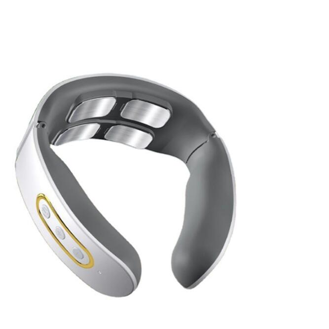 USB Rechargeable 4 Heads Cervical Spondylosis Massager Intelligent Whole Body Meridian Massage Pulse Kneading Heating Neck Protector - V.I.P Digital Presence