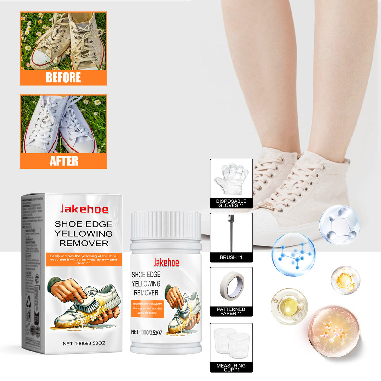 Little White Shoe Cleaner, Small White Shoes Sneakers Clean Upper Dirt Yellow Edge Brightening White Cleaning Lotion - V.I.P Digital Presence