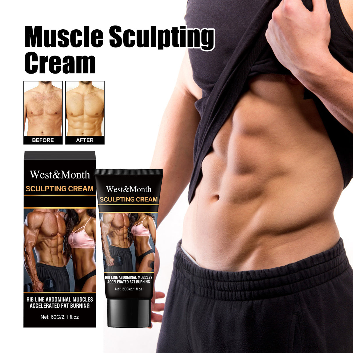 Muscle Sculpting Cream, Massage Firming Abdominal Muscles To Show The Waistline Abs Cream - V.I.P Digital Presence
