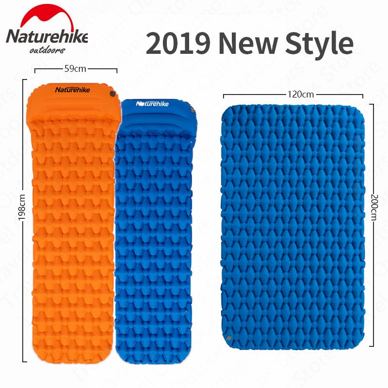 Colchoneta inflable para acampar al aire libre Naturehike, bolsa inflable, tienda de campaña, colchón para dormir, colchoneta ultraligera portátil para picnic, colchoneta para acampar y picnic