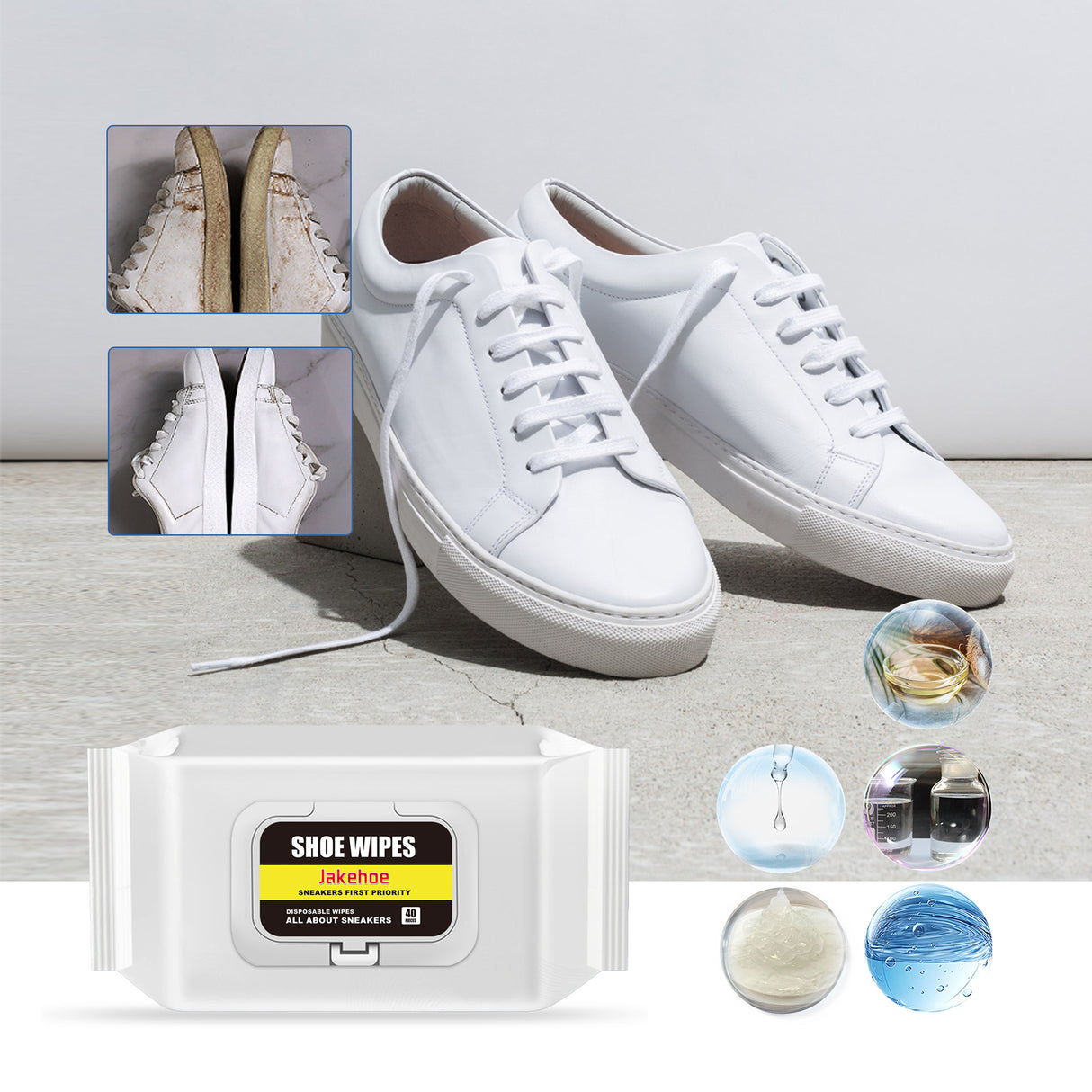 Sneakers Wipes, Small White Shoes Clean Stains Yellow Shoe Edge Decontamination Wash Free White Clean - V.I.P Digital Presence