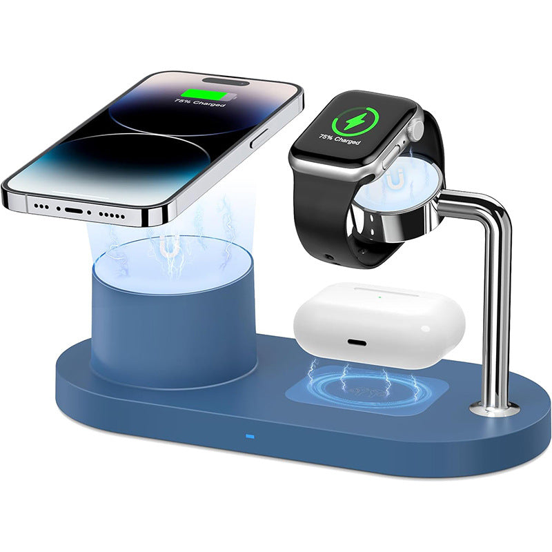 MagSafe magnetic suction three-in-one suitable for Apple mobile phone 15w wireless charging - V.I.P Digital Presence