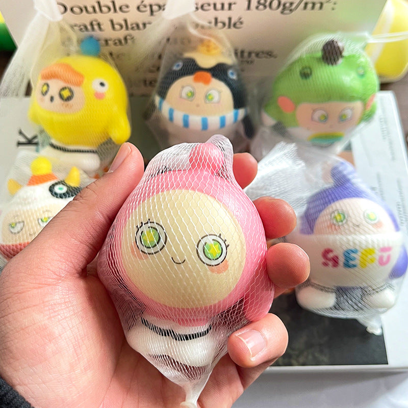 Netbag Egg Boy Party Pinch Music Stress Relief Toy Slow Rebound Ventilatory Artifact Cartoon Stress Relief Student Small Gift Item - V.I.P Digital Presence