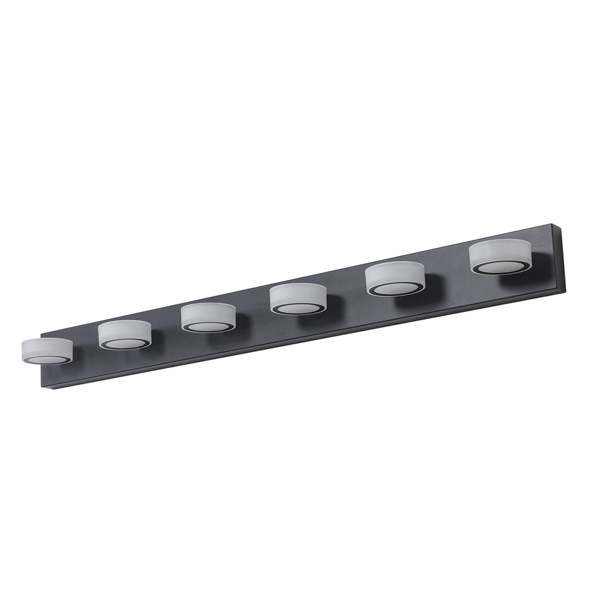 LED Modern Black 6-Light Vanity Lights Fixtures Over Mirror Bath Wall Lighting - V.I.P Digital Presence