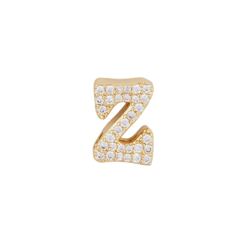 Fashion English 26 letter single pendant gold DIY bracelet necklace accessories - V.I.P Digital Presence