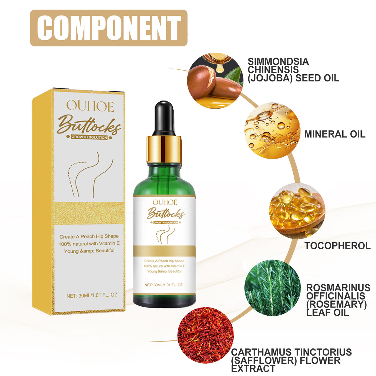 Butt Essential Oil Lift Buttock Plump Buttock Massage Firming And Lightening Orange Peel Body Shape Peach Butt Essential Oil - V.I.P Digital Presence