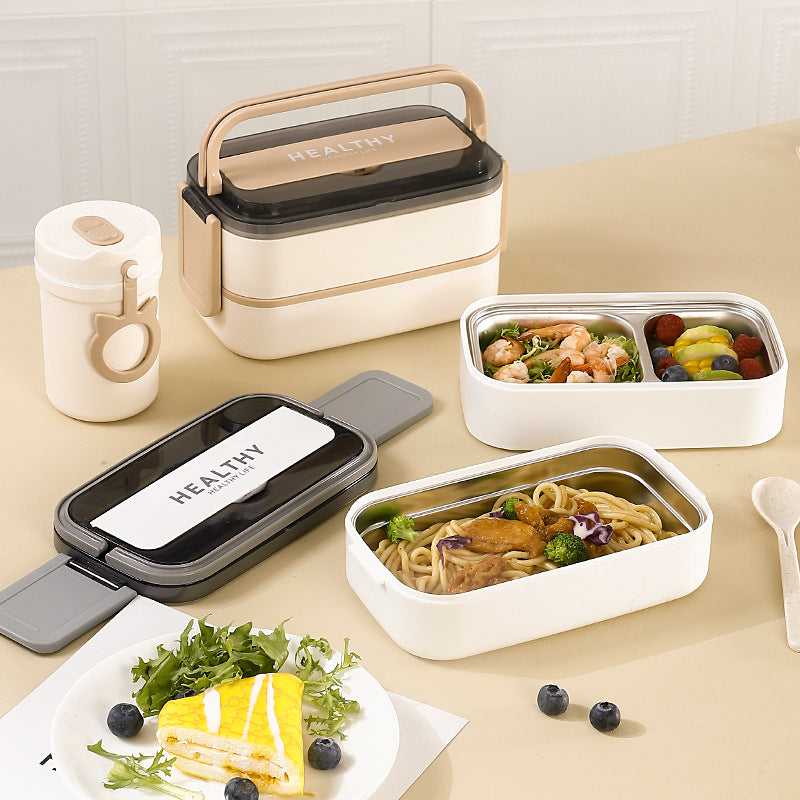 Microwave-heatable 316 stainless steel sealed single-layer compartment insulation lunch box lunch box bento box - V.I.P Digital Presence