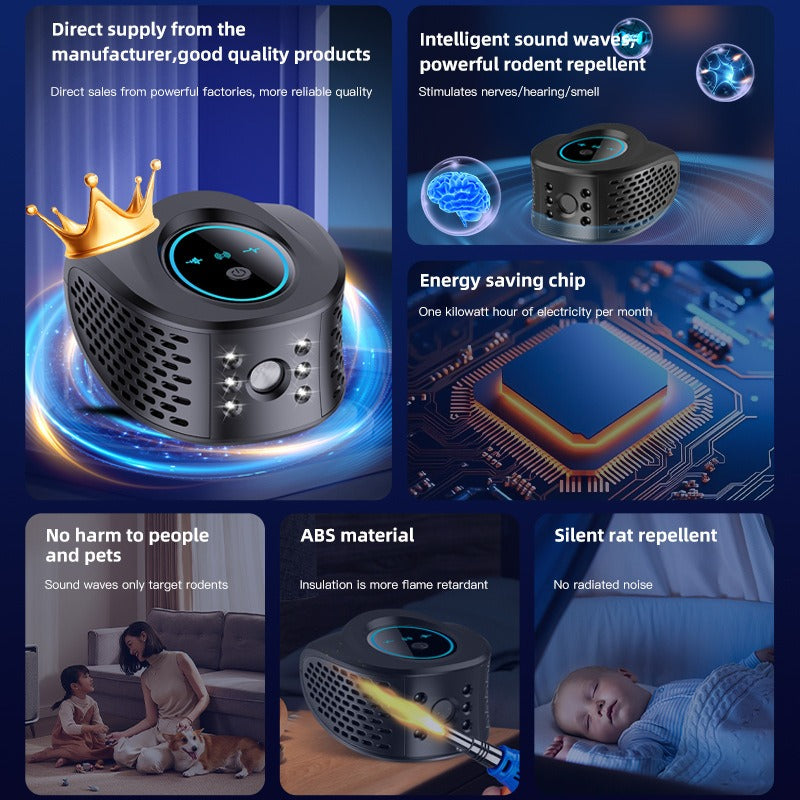 Powerful Mouse Mice Rat Bat Squirrel Insect Repellent Electronic Ultrasonic Rat Repeller