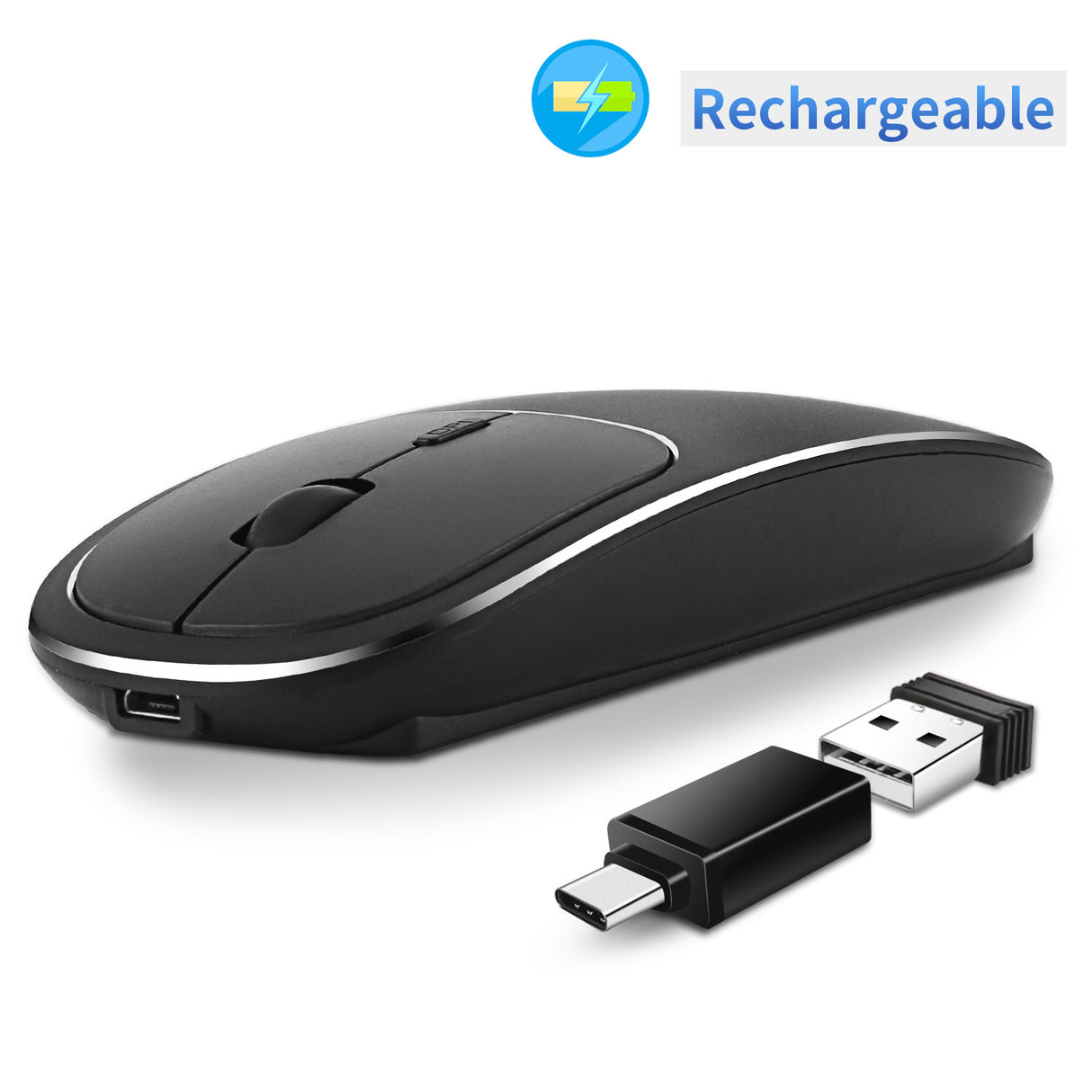 Wireless Mouse Charging Silent 2.4G Mouse Male and Female Portable Desktop Notebook Office - V.I.P Digital Presence