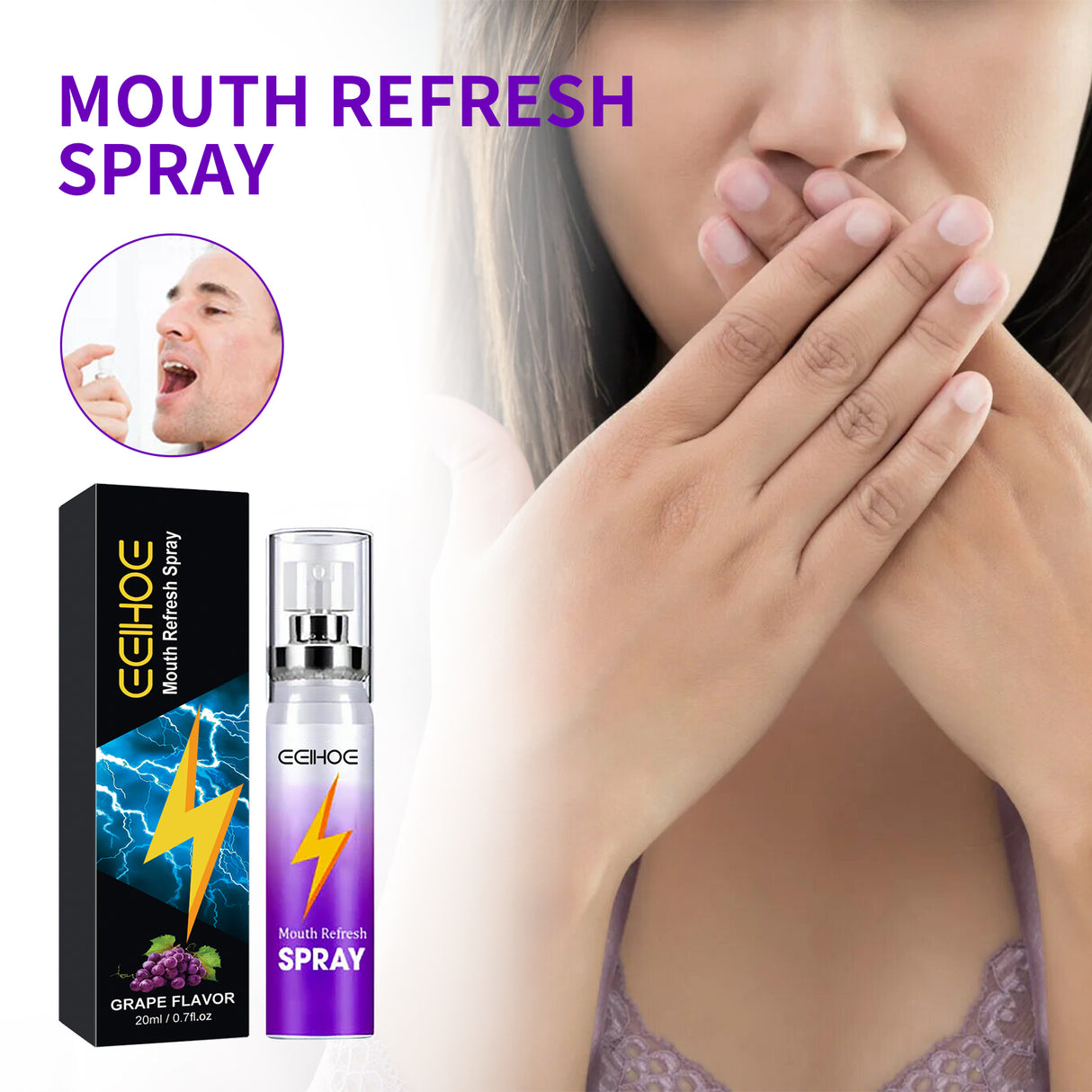 Fresh Mouth Spray, Clean Bad Breath Fresh Breath Fragrance Portable Spray - V.I.P Digital Presence