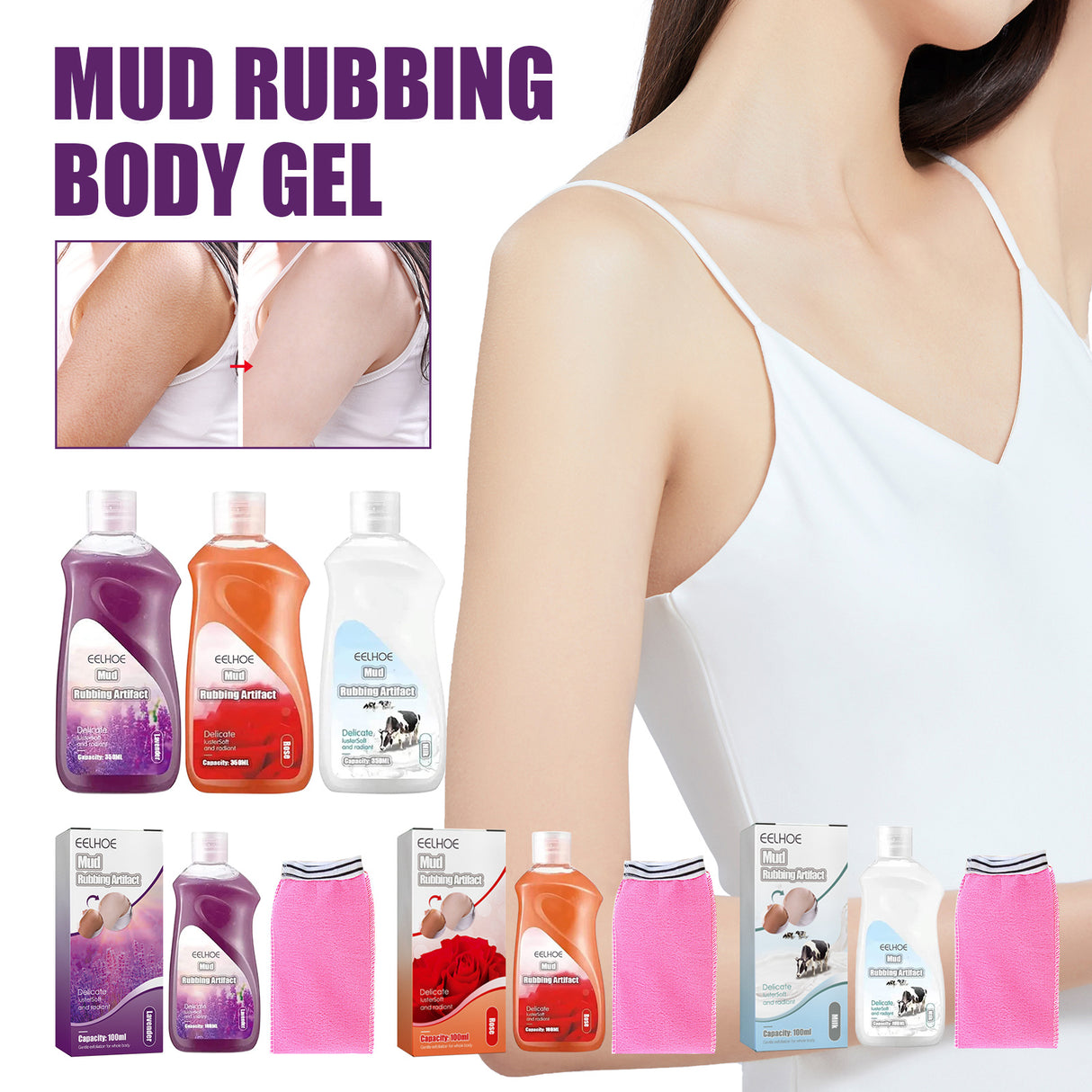 Body Cleansing Gel For Back Acne Cleansing Clay Scrub