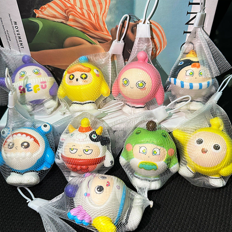 Netbag Egg Boy Party Pinch Music Stress Relief Toy Slow Rebound Ventilatory Artifact Cartoon Stress Relief Student Small Gift Item - V.I.P Digital Presence